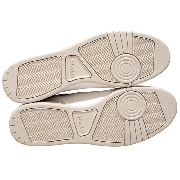 Polo Ralph Lauren Men Polo Court Sport Sneaker Size US 13D White Green Leather - Picture 5 of 6